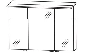 b.straight - Spiegelschrank inkl. Beleuchtung 90 cm breit