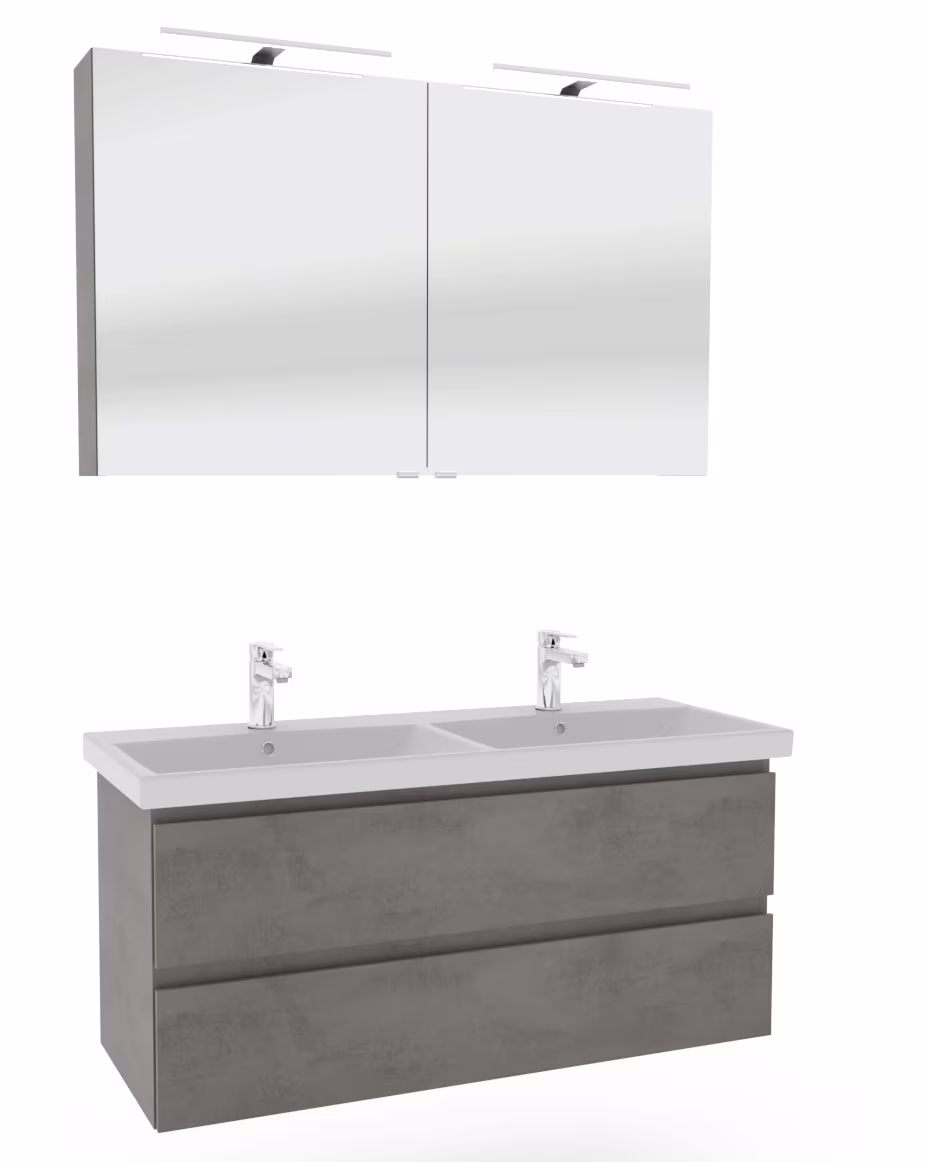 Pelipal 6090 Badmöbelset 120 cm - Doppelwaschbecken - Ansicht 2