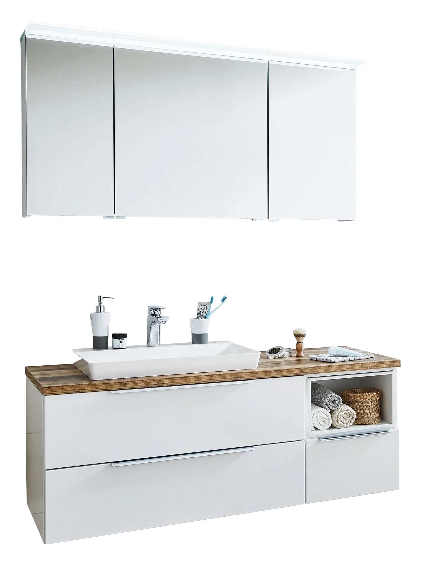 Puris Aspekt Badmöbel Konfigurator - 130 cm breit