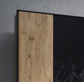 mit Passepartoutrahmen für 6-türigen Kleiderschrank / in Lack Eisenglimmer oder Titan - je nach Farbwahl