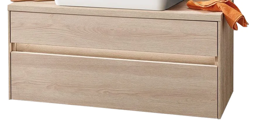 Puris Unique Waschtischunterschrank Eiche 102 cm - Set mit 2 x Highboard - Sonderpreis - sofort lief - Ansicht 2