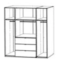 Korpus - Breite 200cm / Höhe 222cm