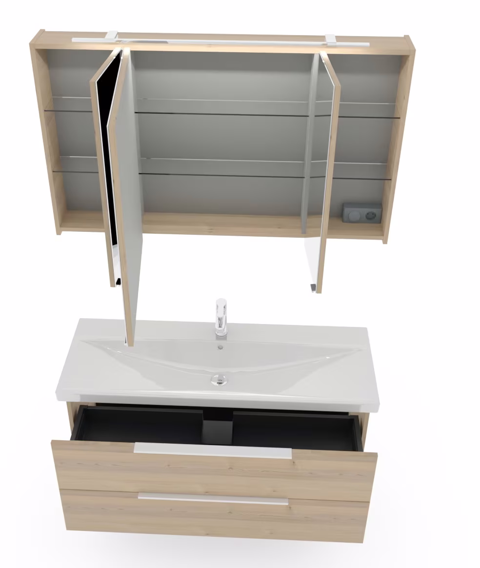 Pelipal 6090 Badmöbelset 120 cm - Einzelwaschbecken - Ansicht 4
