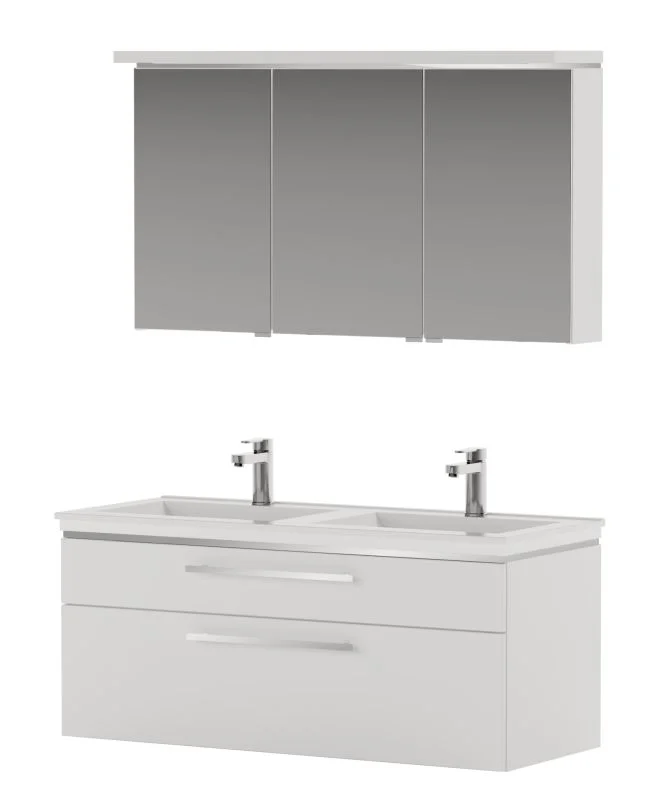 Puris Cool Line Waschtischset 120 cm - mit Doppelwaschtisch - Ansicht 7