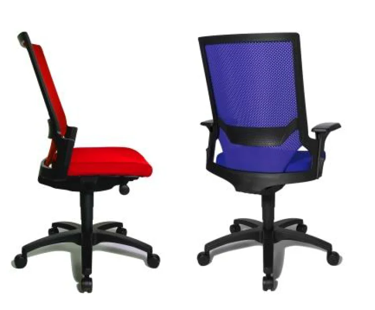 TopStar Bürostuhl Autosyncron 1 mit Armlehnen Fußkreuz Schwarz AU100A / AU130A - Ansicht 2