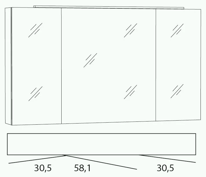 MARLIN 3040city Spiegelschrank 120 cm SLLB12 - Ansicht 2