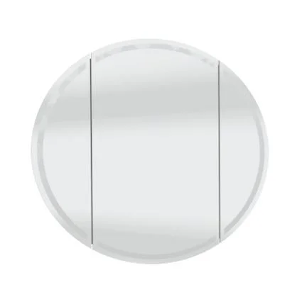 S2A5190R1 Spiegelschrank, 3 türig, rund, umlaufende LED Beleuchtung - Maße: 15x90x90 cm