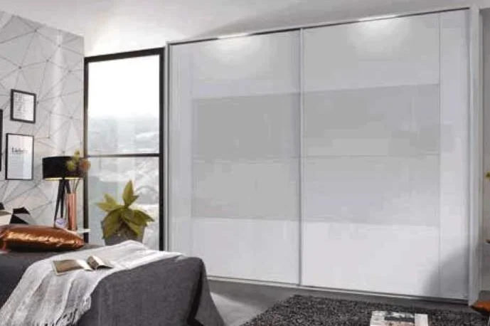 Rauch Orange X-Tend Frame-2 Schwebetürenschrank / Front mit Wellenglas und Farbglas oder Dekor - Ansicht 2