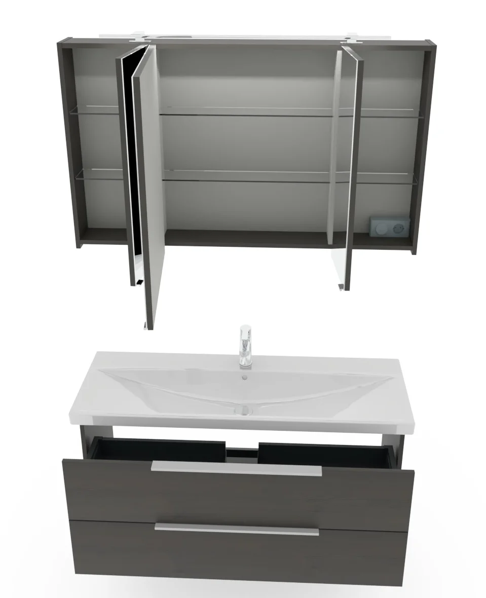 Pelipal 6090 Badmöbelset 120 cm - Einzelwaschbecken - Ansicht 4