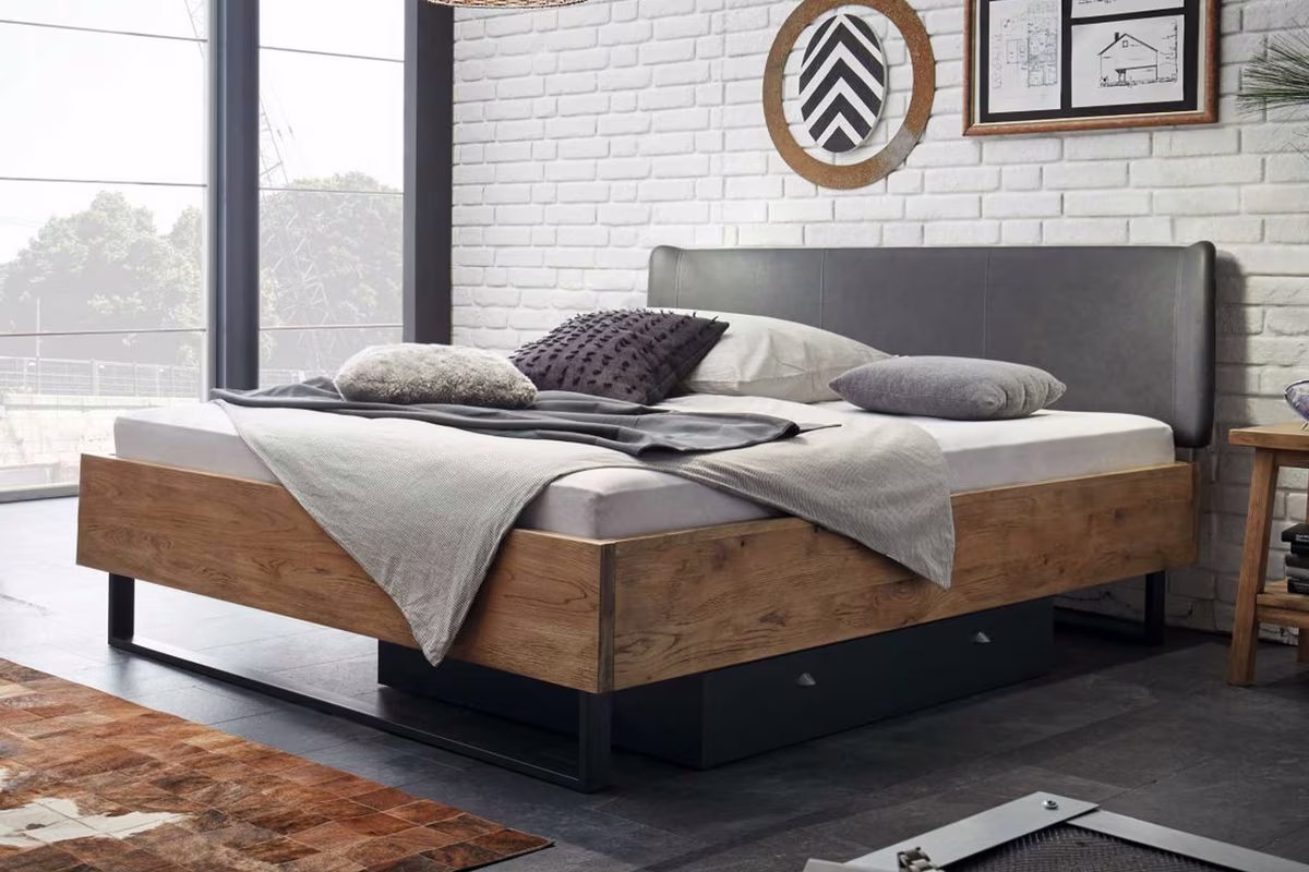 Massivholzbett Hasena Oak Vintage Cadro