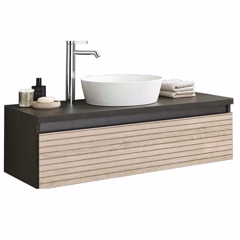 Puris Vialli Waschtisch mit Unterschrank 100 cm breit - Becken mittig