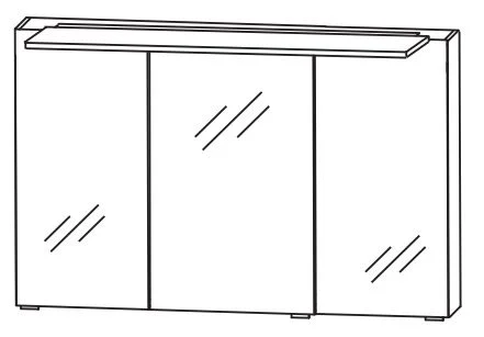 Puris Fresh Spiegelschrank 100 cm breit SET431005 - Ansicht 4