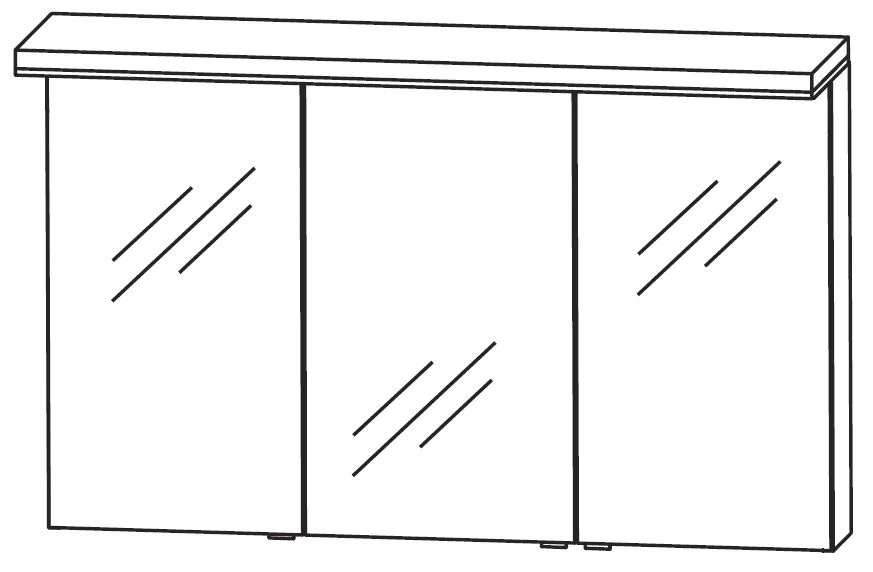 Puris Cool Line Spiegelschrank 120 cm - Serie B - Ansicht 5