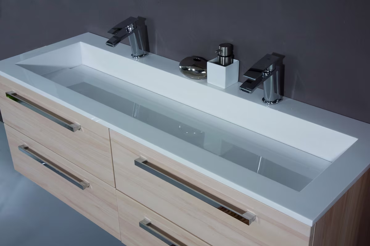 Puris Star Line Bad-Konfigurator 120 cm - Stoneplus, für Doppelbecken