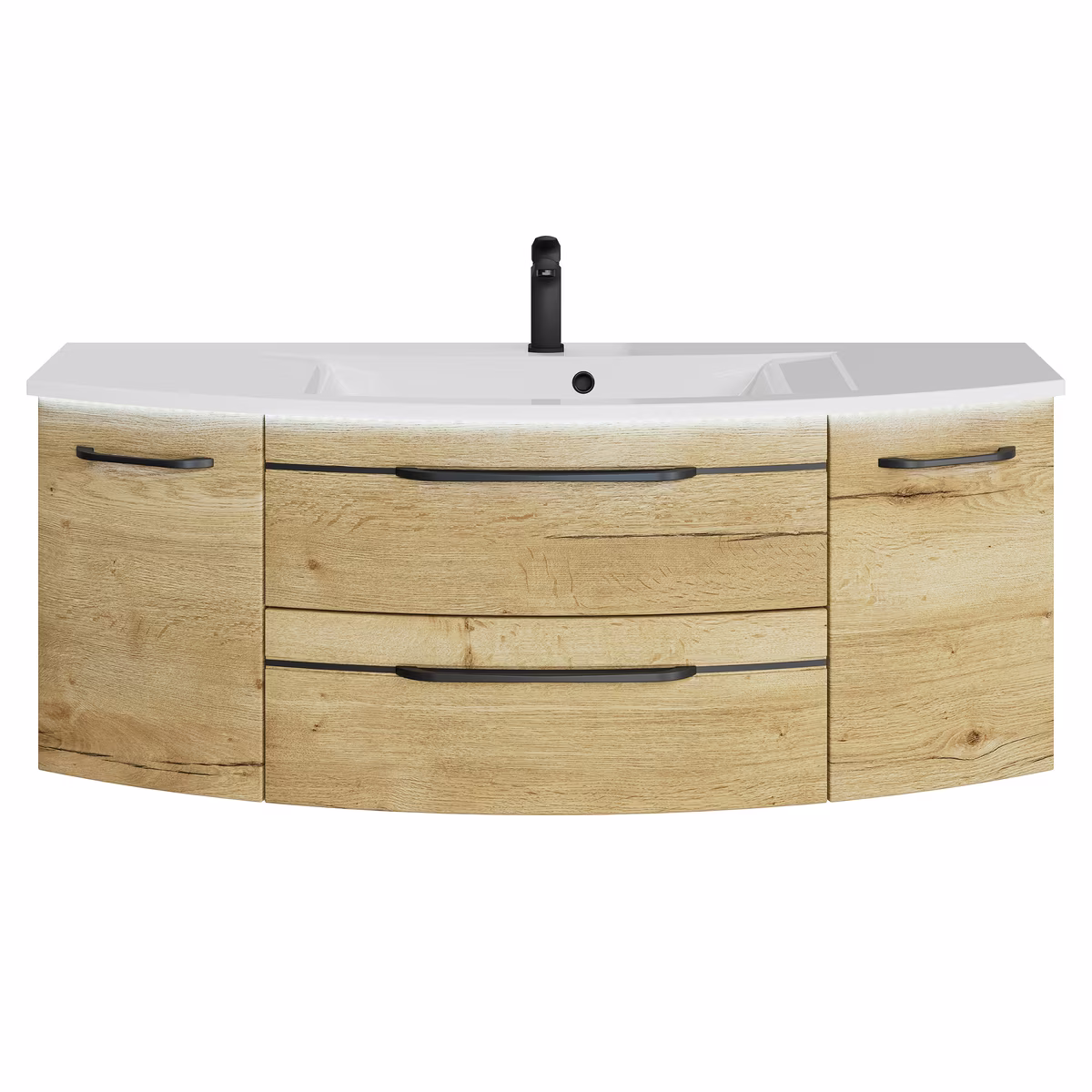 Pelipal 7045 Badmöbel Kombination 130 cm - mit Einzelwaschtisch mit Spiegelschrank - Ansicht 4