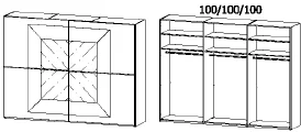 Breite 300 cm / Höhe 223 cm