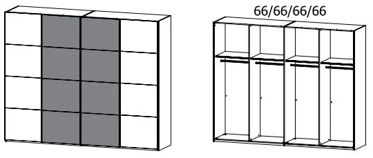 Rauch Orange Beluga Plus - Schwebetürenschrank Dekor - 2-farbig - Ansicht 8