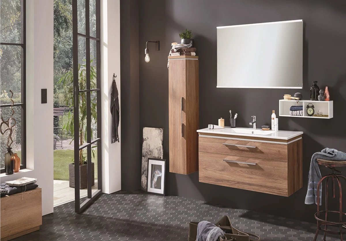 Puris Cool Line Badmöbel Set 92 cm breit kombinierbar - Keramik - Ansicht 3