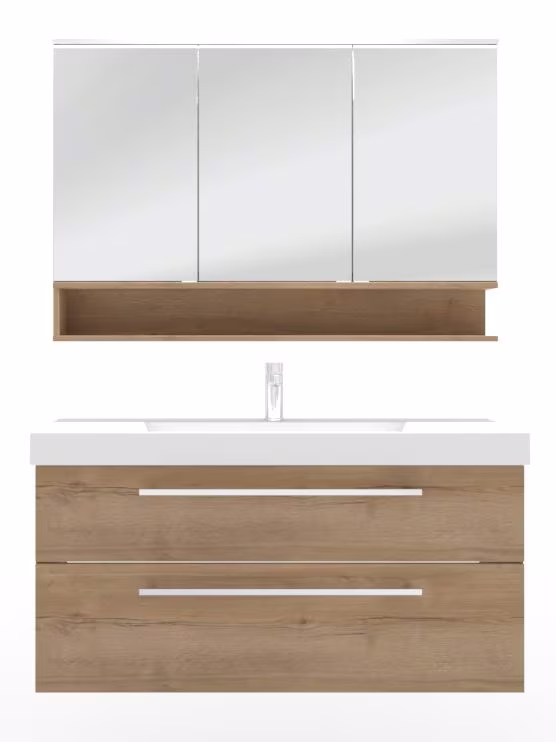Puris c!mano Badmöbel Set - 120 cm Becken mittig - Ansicht 2