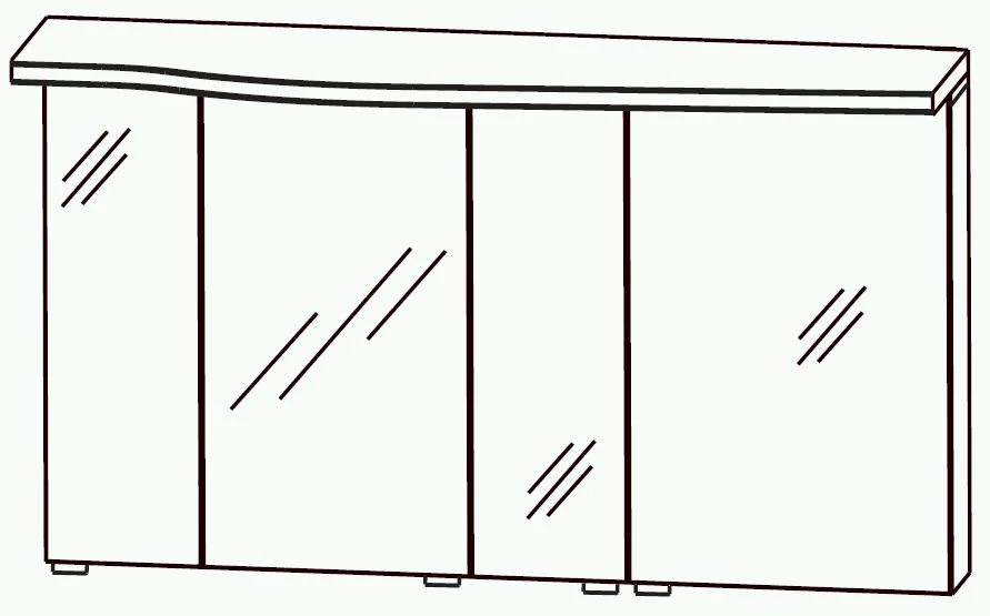 Puris Swing Spiegelschrank 120 cm SET40123R