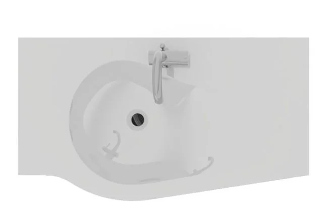 Puris Swing Badmöbelset - 90 cm / geschwungene Seite links - Ansicht 10