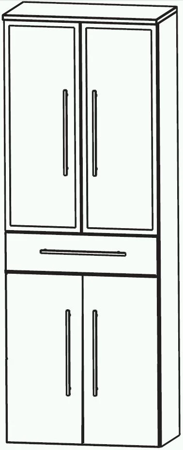 Puris Swing Glastür-Hochschrank 60 cm HNA056B7M - Ansicht 2