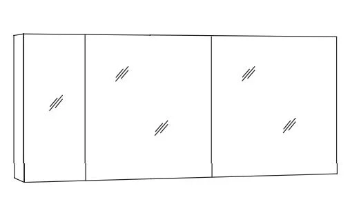 MARLIN 3980spiegel - Spiegelschrank 150 cm breit - SOXD15R
