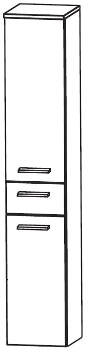 Puris Milano Bad-Hochschrank 30 cm breit HNA053A