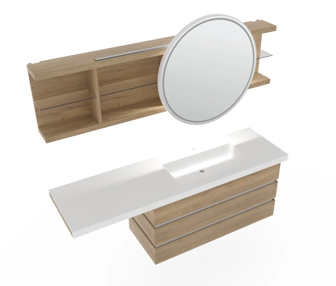 Thielemeyer Fresh Massivholz Badmöbelset 800001/801001 - 177 cm - Ansicht 4