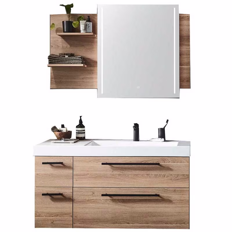 Puris c!mano Badmöbel Set - 122 cm mit Flächenspiegel