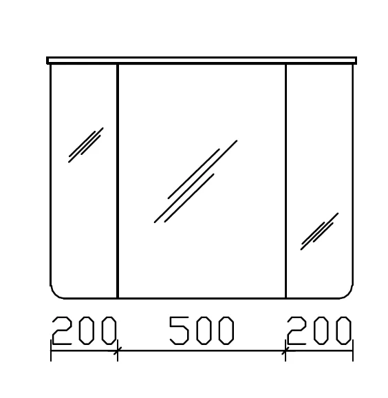 Pelipal 6005 Spiegelschrank 90 cm AG-SPS 03 - Ansicht 3