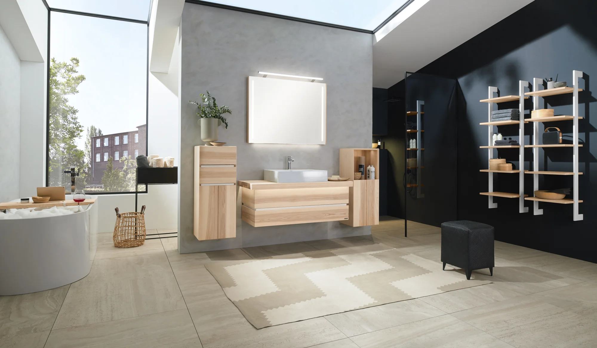 Thielemeyer Fresh Massivholz Badmöbelset 800289/801289 - Vorschlag 23 - 122 cm - Ansicht 2