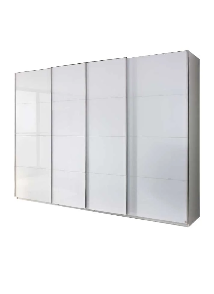 Rauch Orange Saligo - Synchron-Schwebetürenschrank mit Glas Weiß 5S2U
