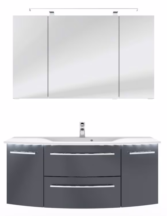 Marlin 3040city Badmöbel Set mit Keramikwaschtisch - 120 cm - Ansicht 2