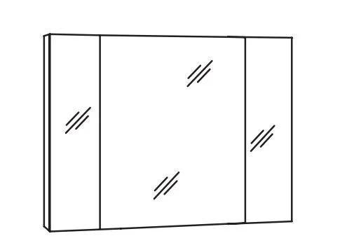 MARLIN 3980spiegel - Spiegelschrank 90 cm breit - SOXD9