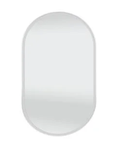 FSR505002 Flächenspiegel oval mit Spiegelheizung umlaufende LED-Beleuchtung Lichtfarbe in drei Stufen einstellbar 12,9 Watt / 1404 Lumen / 2700, 4500, 6500 Kelvin 1 LED-Converter 30 Watt 1 Sensor für Emotion-Beleuchtung und Spiegelheizung
