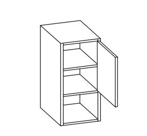 305.043231 Wandschrank / Breite 33 cm / Höhe 68 cm / Tiefe 28 cm - 1 Drehtüre, 1 Nische, 1 Einlegeboden