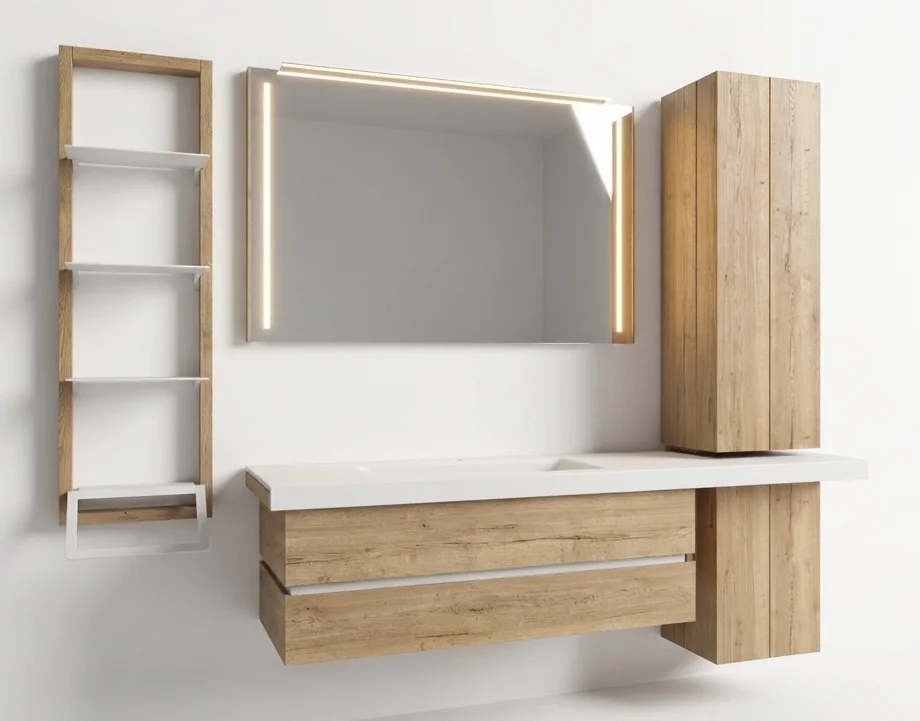 Thielemeyer Fresh Massivholz Badmöbelset 800471/ 801471 - 177 cm - Ansicht 12