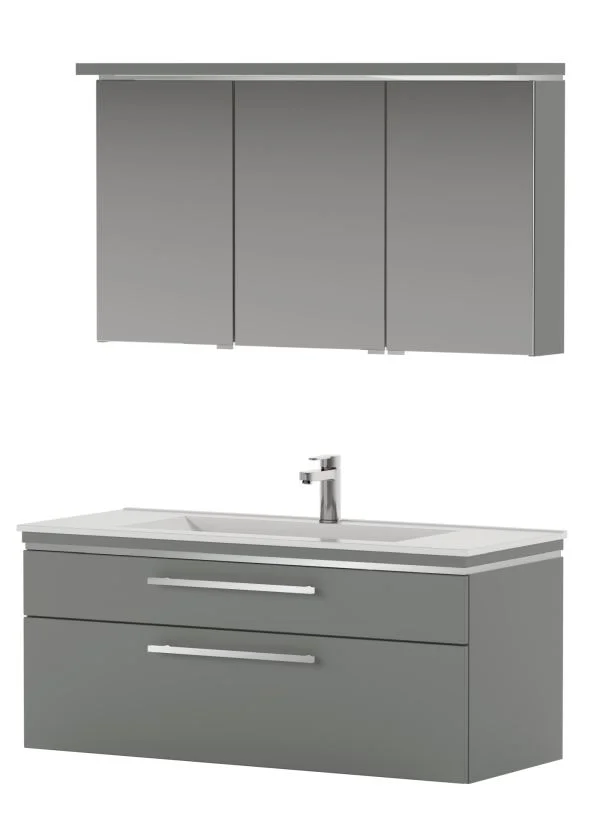 Puris Cool Line Badmöbelset 120 cm - mit Spiegelschrank Serie B
