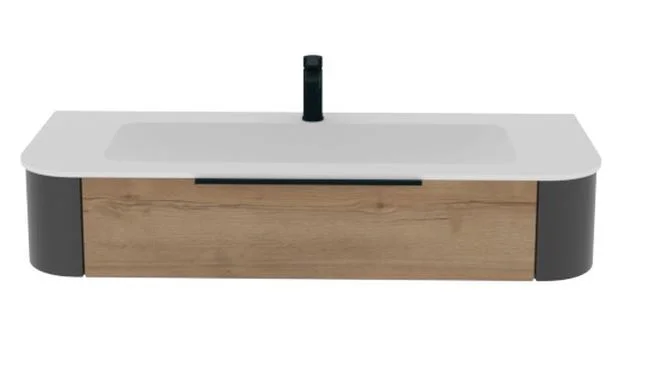 Puris Veluna Stonepluswaschtisch mit Unterschrank - 130 cm - Ansicht 3