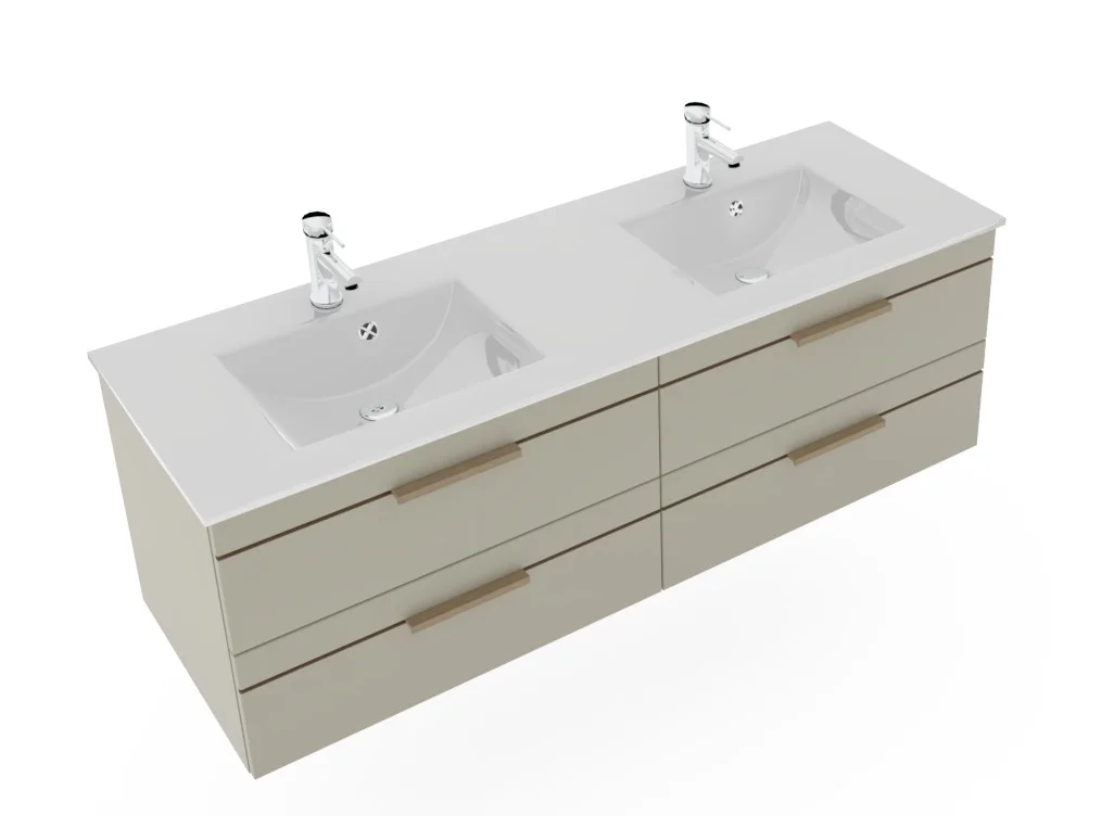 Pelipal Balto Badmöbel-Set - Doppelwaschplatz, 148 cm - Ansicht 11