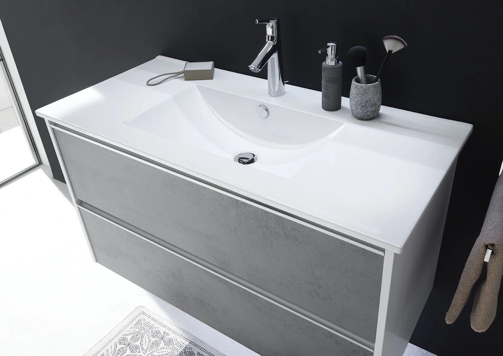 Pelipal 6040 Waschtisch mit Unterschrank 101 cm - 2 Auszüge - Ansicht 6