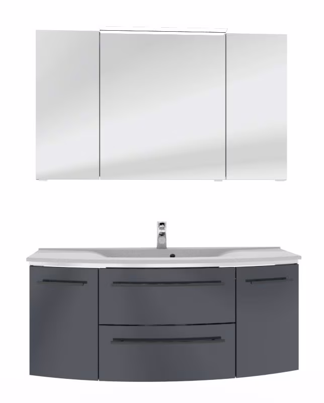 Marlin 3040city Badmöbel Set mit Mineralmarmorwaschtisch - 120 cm - Ansicht 6