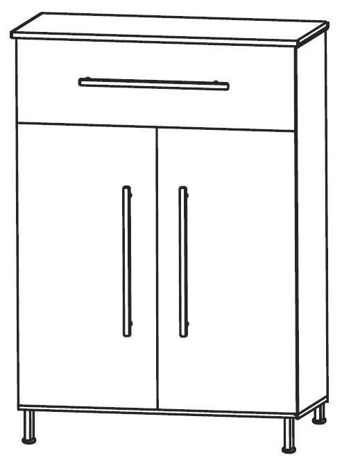 Puris Quada Highboard 60 cm HBA556A1S - Ansicht 2