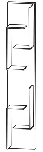 Puris d.light Hochschrank-Regal 30 cm RG103001 - Ansicht 2