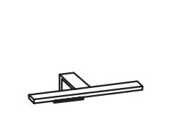 980.001110 - Aufsatzleuchte für Flächenspiegel / Breite 30 cm / Höhe 3,5 cm / Tiefe 7 cm - Energieklasse A++ -A, LED 230V / 4,8W