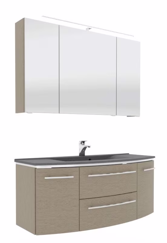 Marlin 3040city Badmöbel Set mit Mineralmarmorwaschtisch - 120 cm - Ansicht 16
