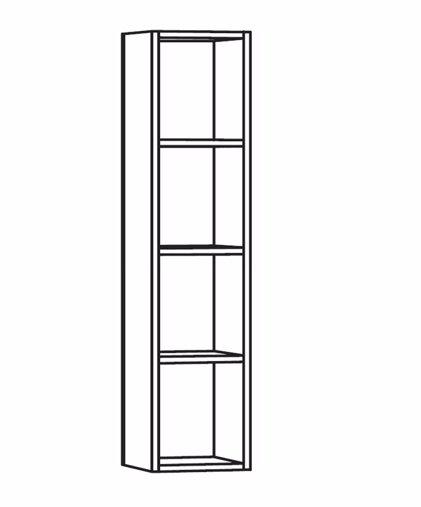 Regal REB20, B: 20 cm / H: 68,2 cm / T: 15,6 cm