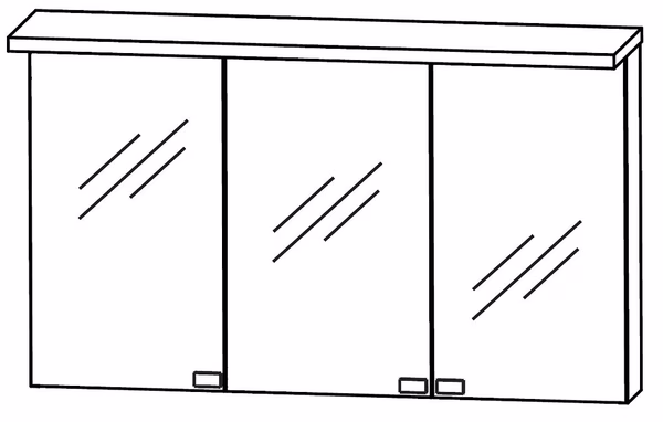 Spiegelschrank 120 cm S2A431216 - für Einzelwaschtisch-Lösung
