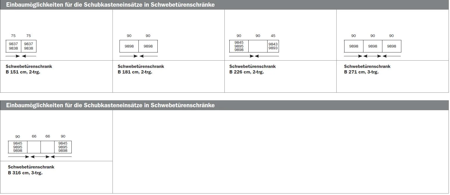 Rauch BLUE Zubehör Schubkasteneinsatz 9843 - Breite 45 - Ansicht 2